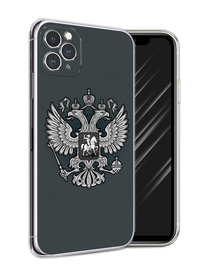 

Чехол Awog на Apple iPhone 11 Pro Max / Айфон 11 Pro Max "Герб России серый", Разноцветный, 12250-5