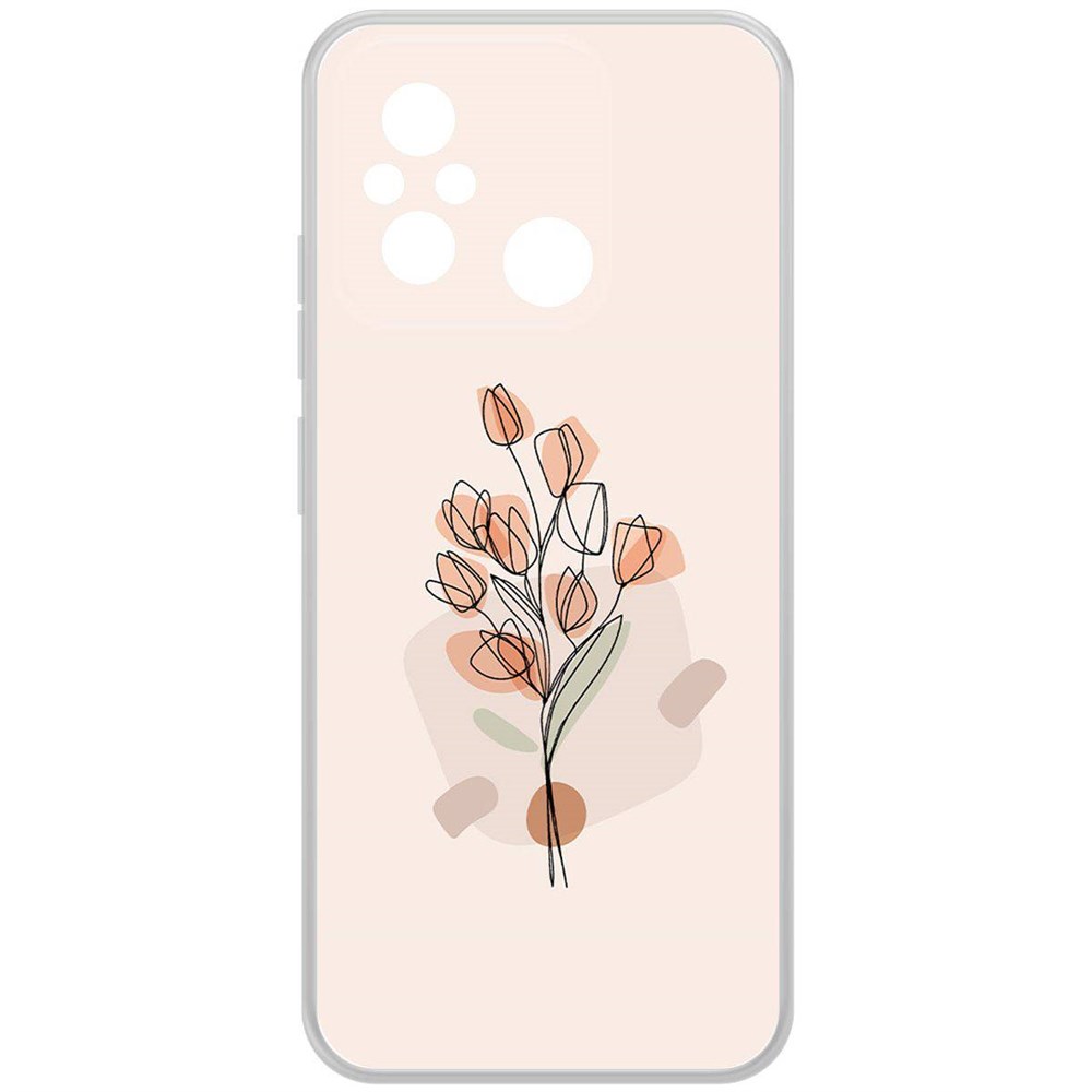 

Чехол-накладка Krutoff Clear Case Букет тюльпанов для Xiaomi Redmi 12C, Прозрачный