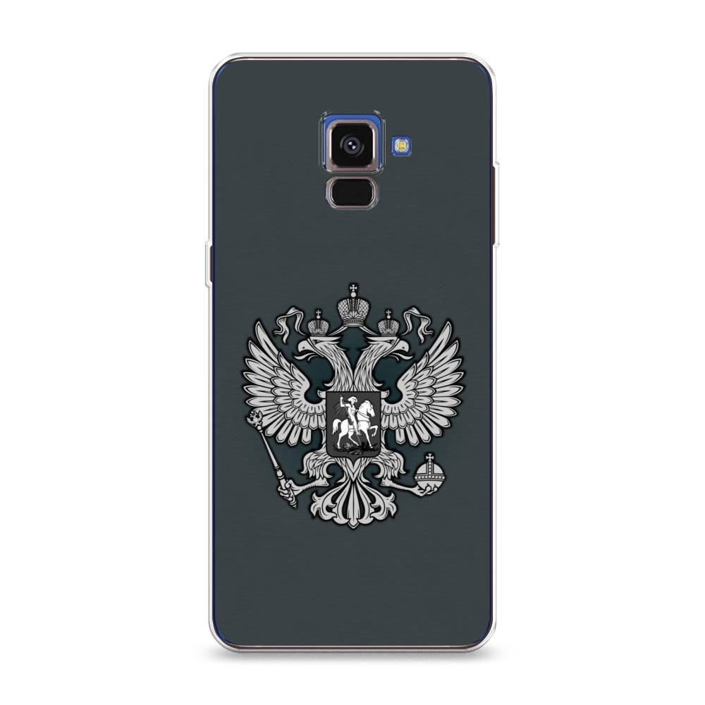 фото Чехол awog "герб россии серый" для samsung galaxy a8 2018