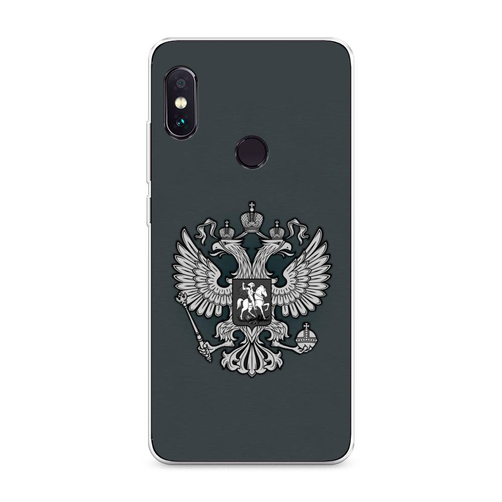 фото Чехол awog "герб россии серый" для xiaomi redmi note 5/note 5 pro