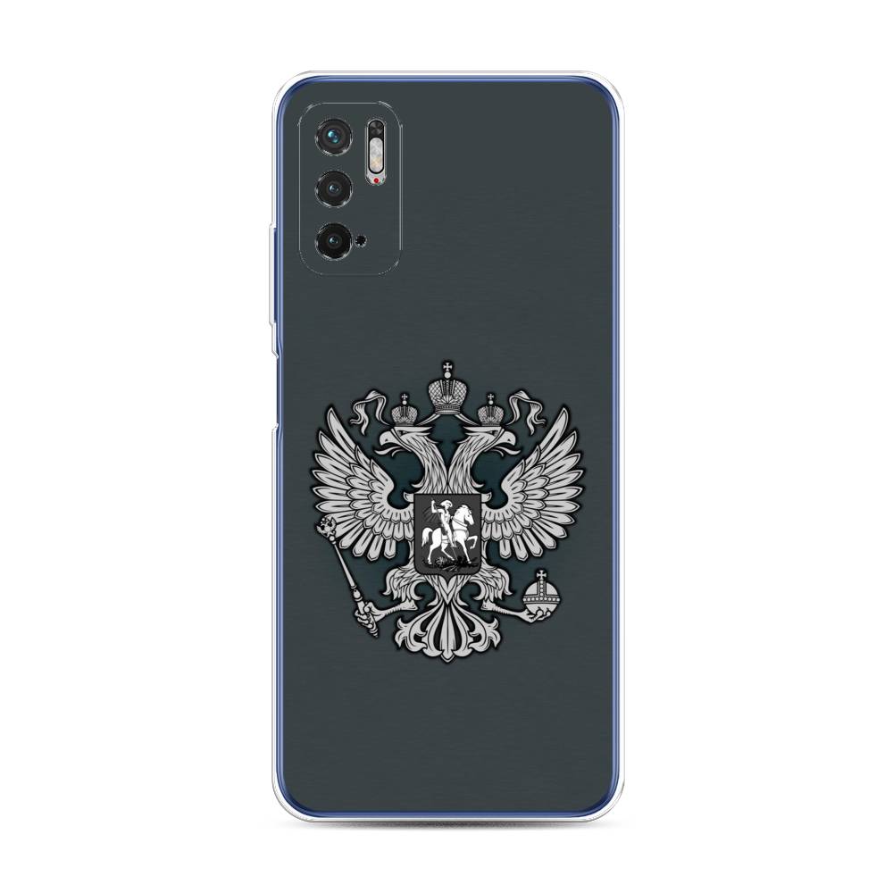 фото Чехол awog "герб россии серый" для xiaomi redmi note 10 5g