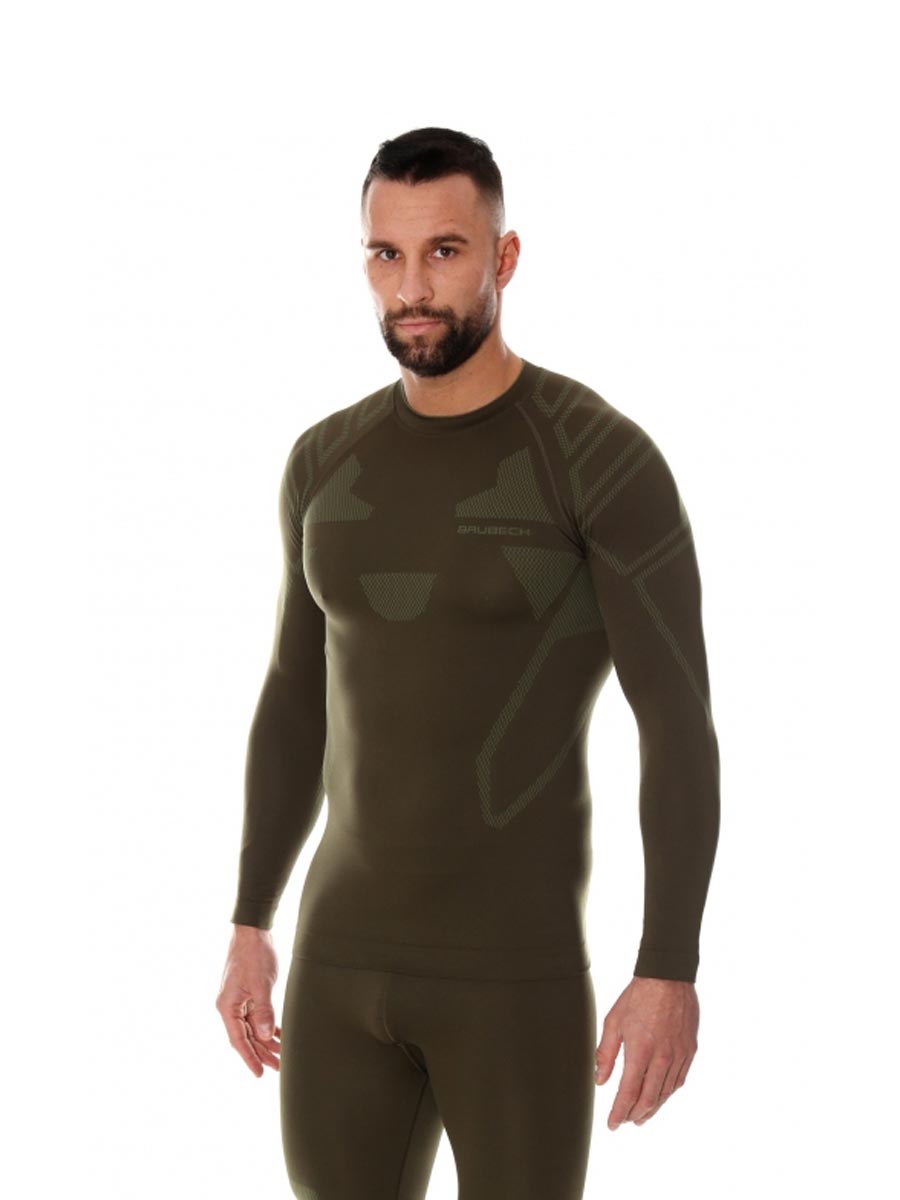 

Brubeck Ranger Protect Футболка мужская LS1421M (2XL, Хаки), Коричневый;зеленый, LS1421M