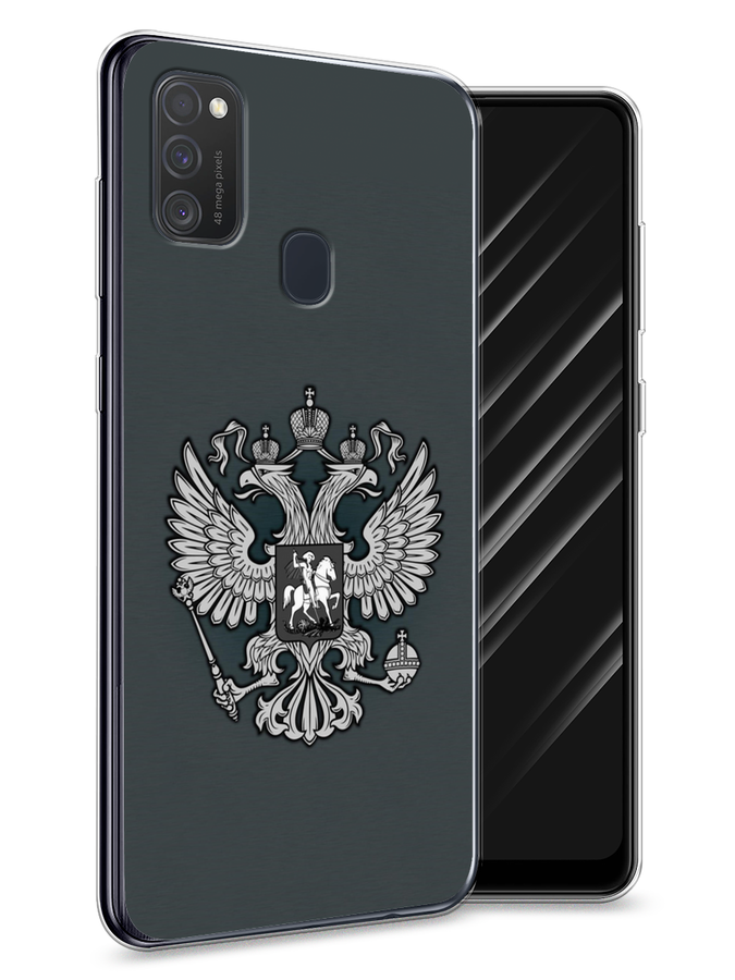 

Чехол Awog на Samsung Galaxy M21 "Герб России серый", Разноцветный, 29750-5