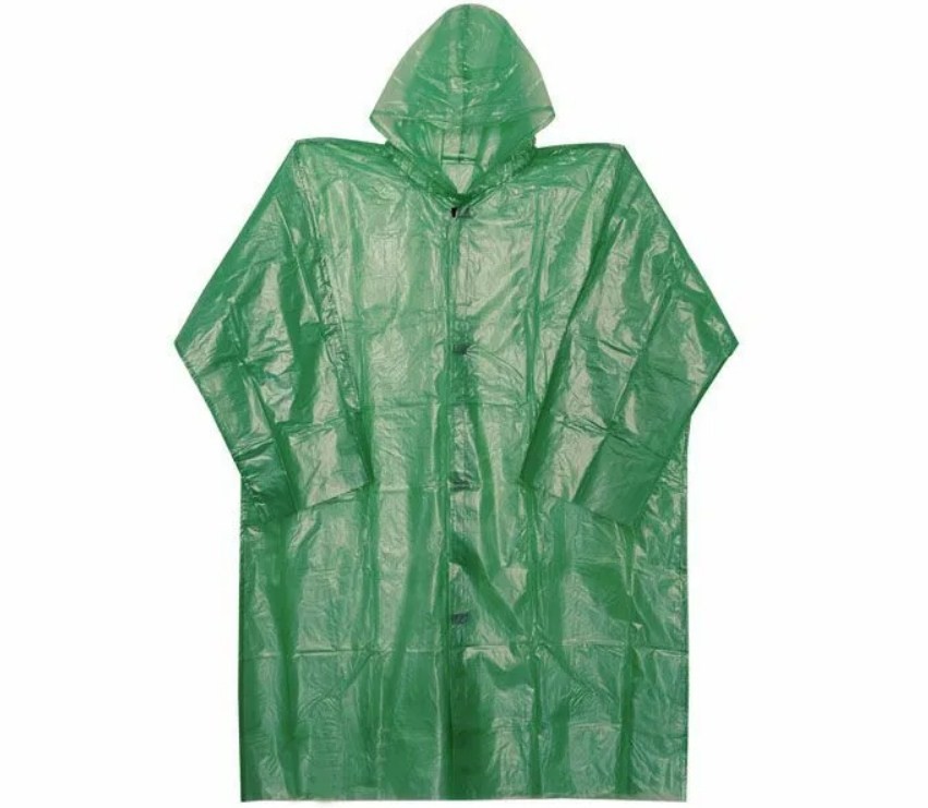 

Плащ для рыбалки На липучке, зеленый, 3XL, 190