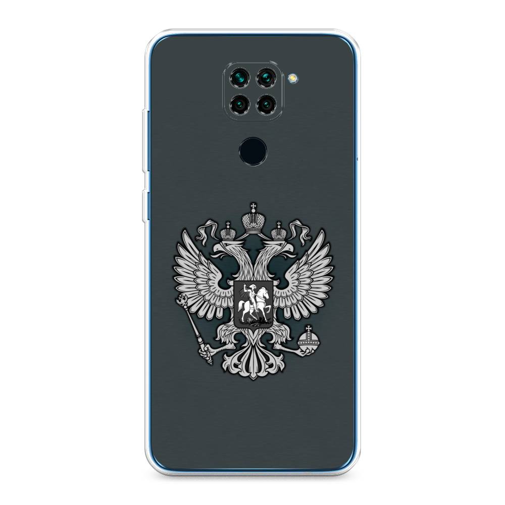 фото Чехол awog "герб россии серый" для xiaomi redmi note 9