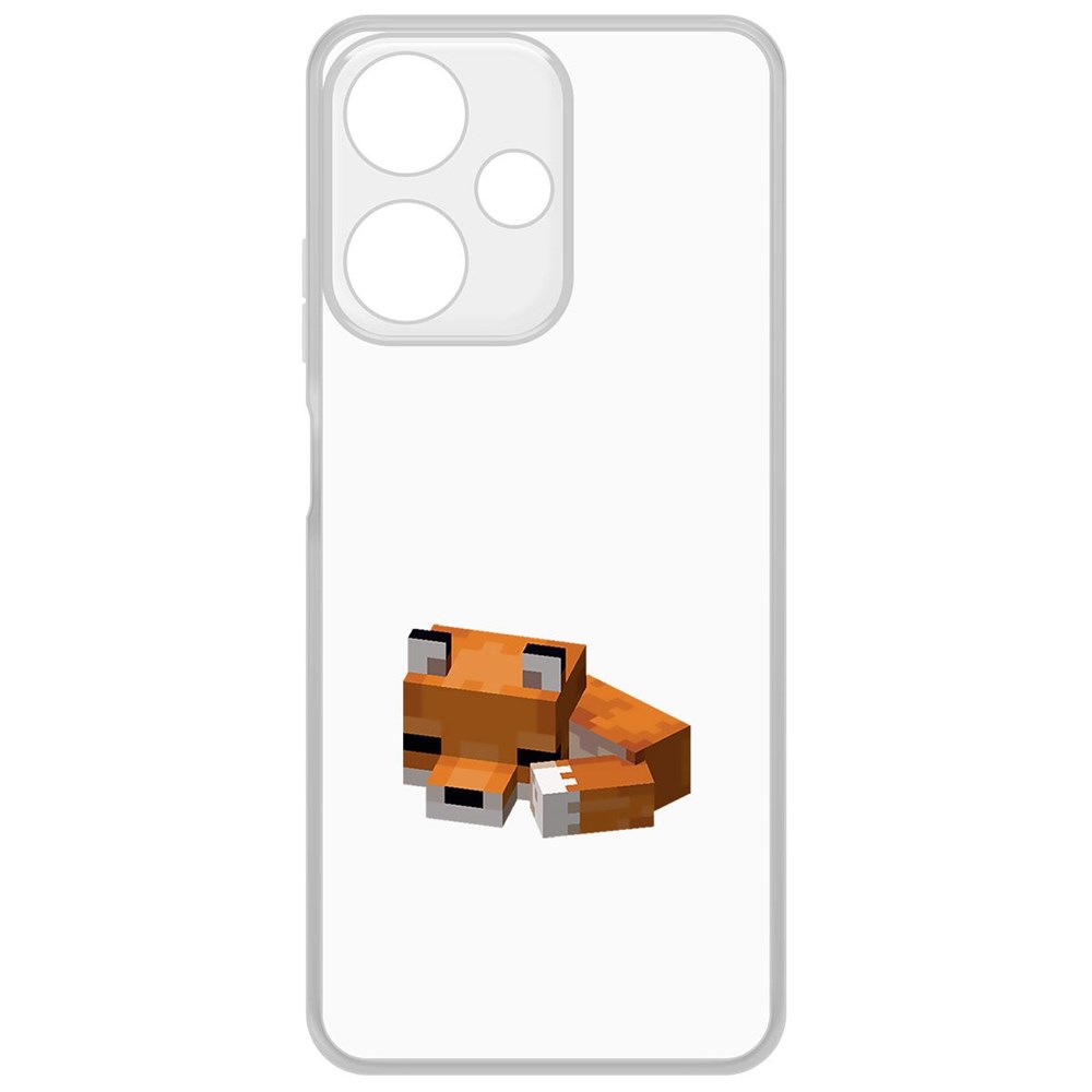 Чехол-накладка Krutoff Clear Case Minecraft-Спящий Лисенок для INFINIX Hot 30 Play