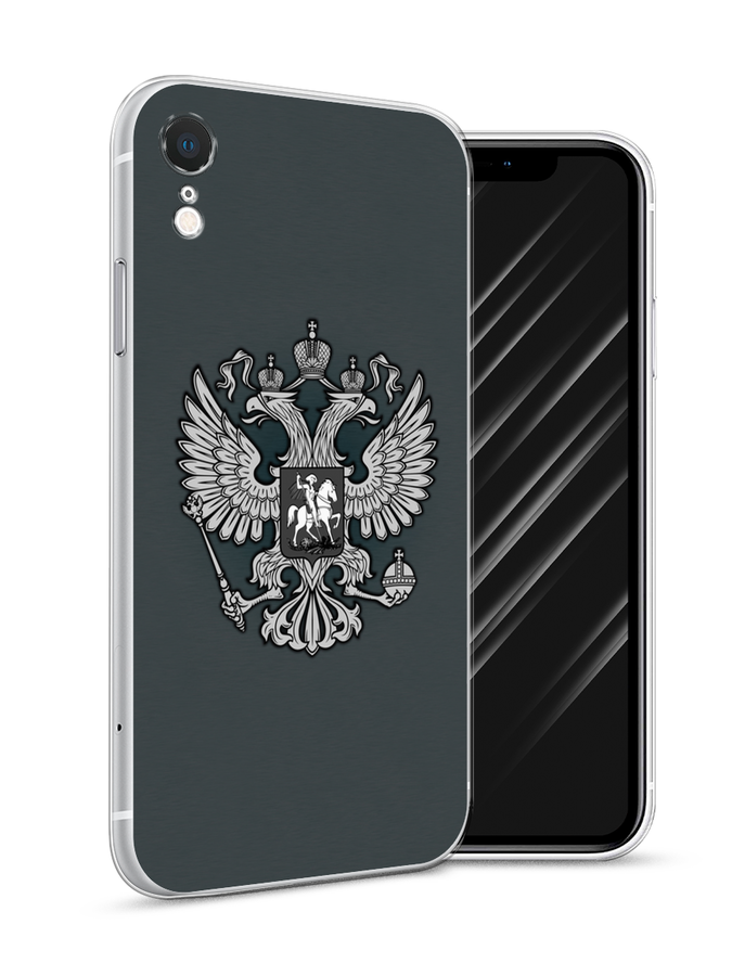 

Чехол Awog на Apple iPhone XR (10R) / Айфон XR (10R) "Герб России серый", Разноцветный, 12050-5