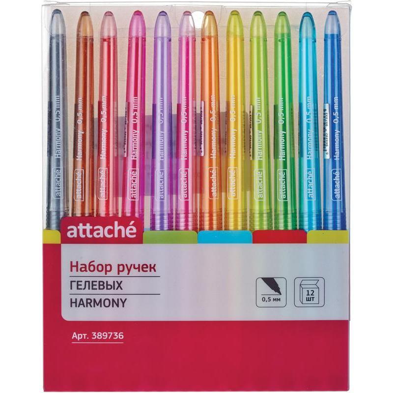 

Набор гелевых ручек Attache Harmony (0.5мм, игольчатый наконечник) 12шт., 24 уп.