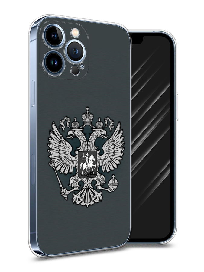 

Чехол Awog на Apple iPhone 13 Pro Max / Айфон 13 Pro Max "Герб России серый", Разноцветный, 14450-5