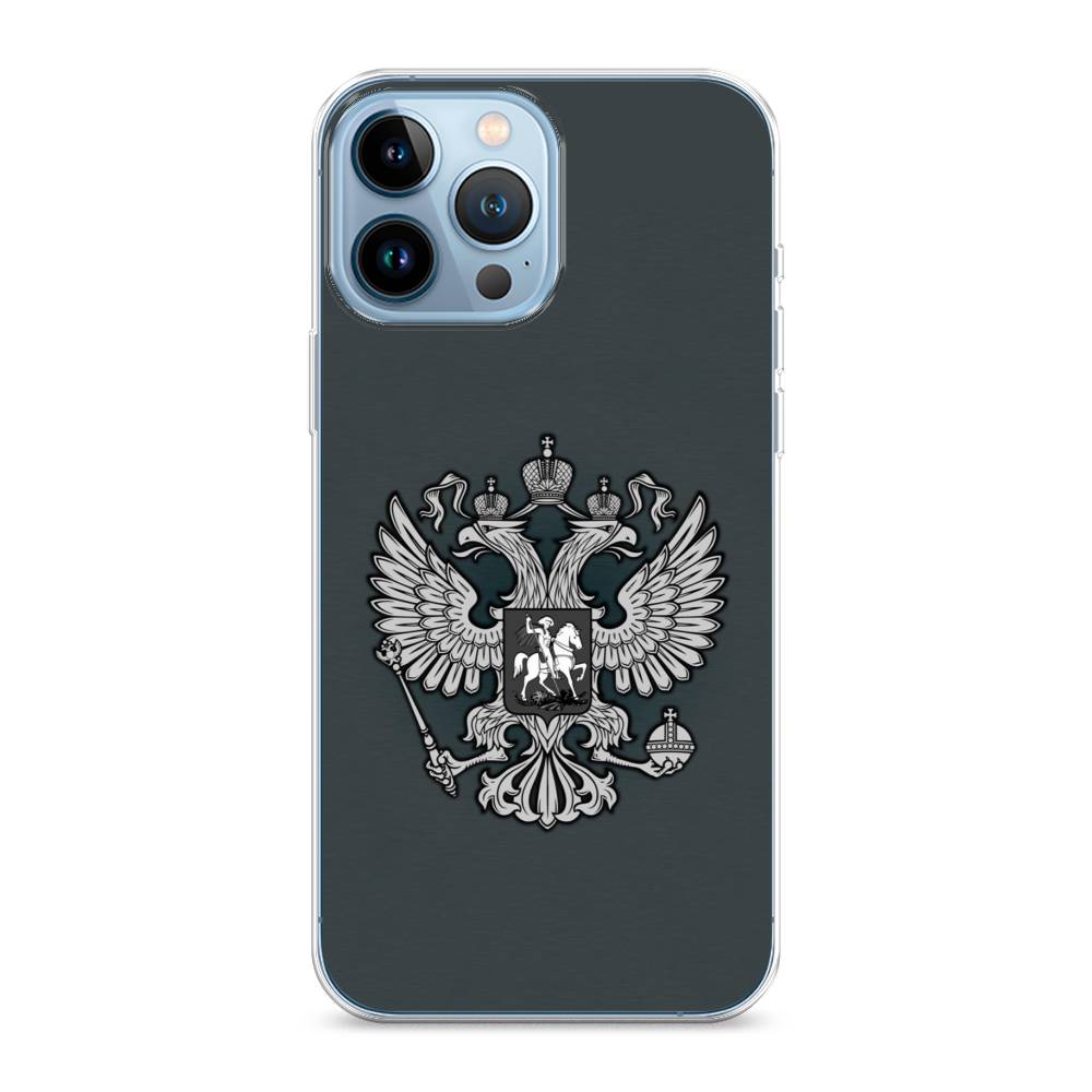 фото Чехол awog "герб россии серый" для apple iphone 13 pro max