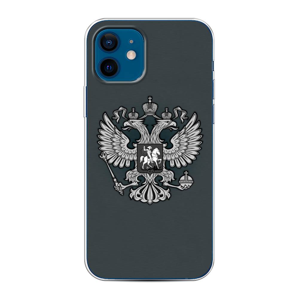 фото Чехол awog "герб россии серый" для apple iphone 12