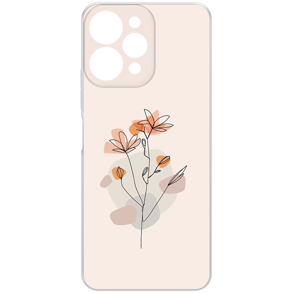 

Чехол-накладка Krutoff Clear Case Ромашки для Xiaomi Redmi 12, Прозрачный