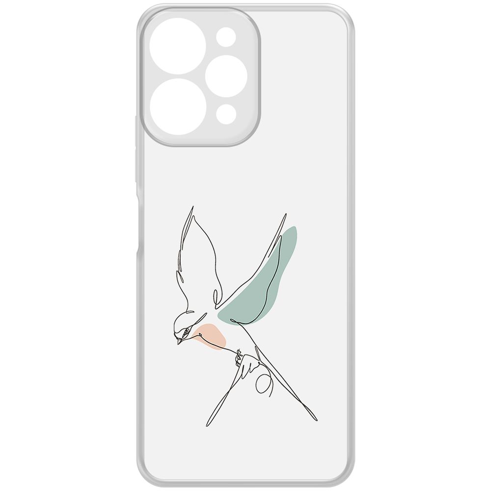 

Чехол-накладка Krutoff Clear Case Полет для Xiaomi Redmi 12, Прозрачный