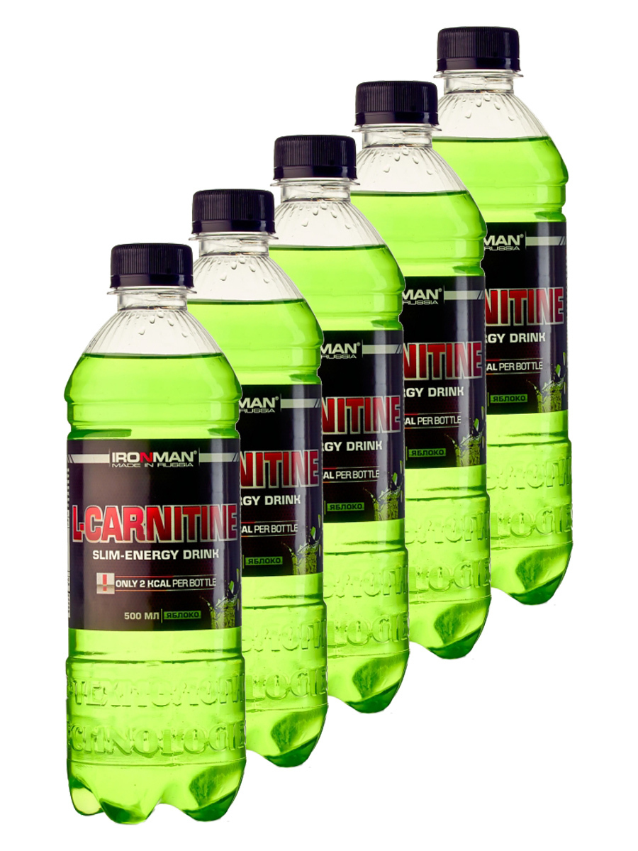Напиток L-Карнитин Ironman L-Carnitine (1200мг) 5х0,5л Яблоко