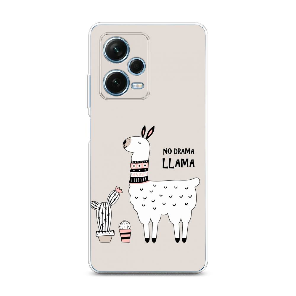 

Чехол Awog для Xiaomi Redmi Note 12 Pro Plus "No drama LLama", Бежевый;серый;белый, 317150-2