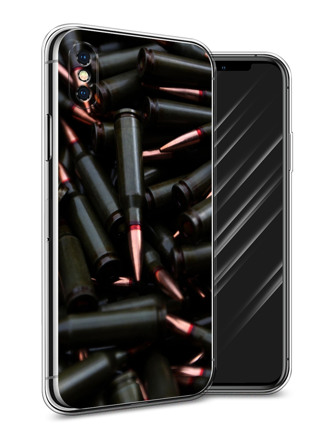 

Чехол Awog на Apple iPhone XS Max (10S Max) / Айфон XS Max (10S Max) "Пули черные", Разноцветный, 11950-5