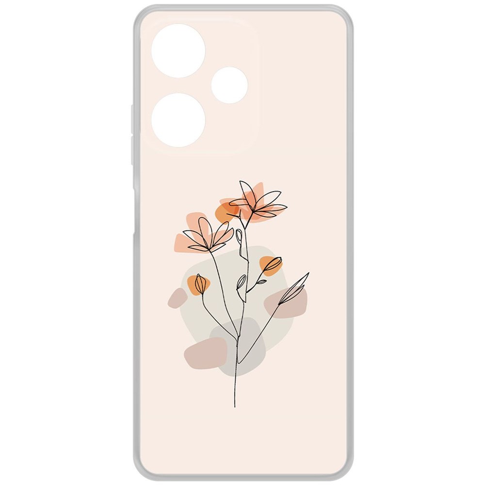 

Чехол-накладка Krutoff Clear Case Ромашки для INFINIX Hot 30i, Прозрачный
