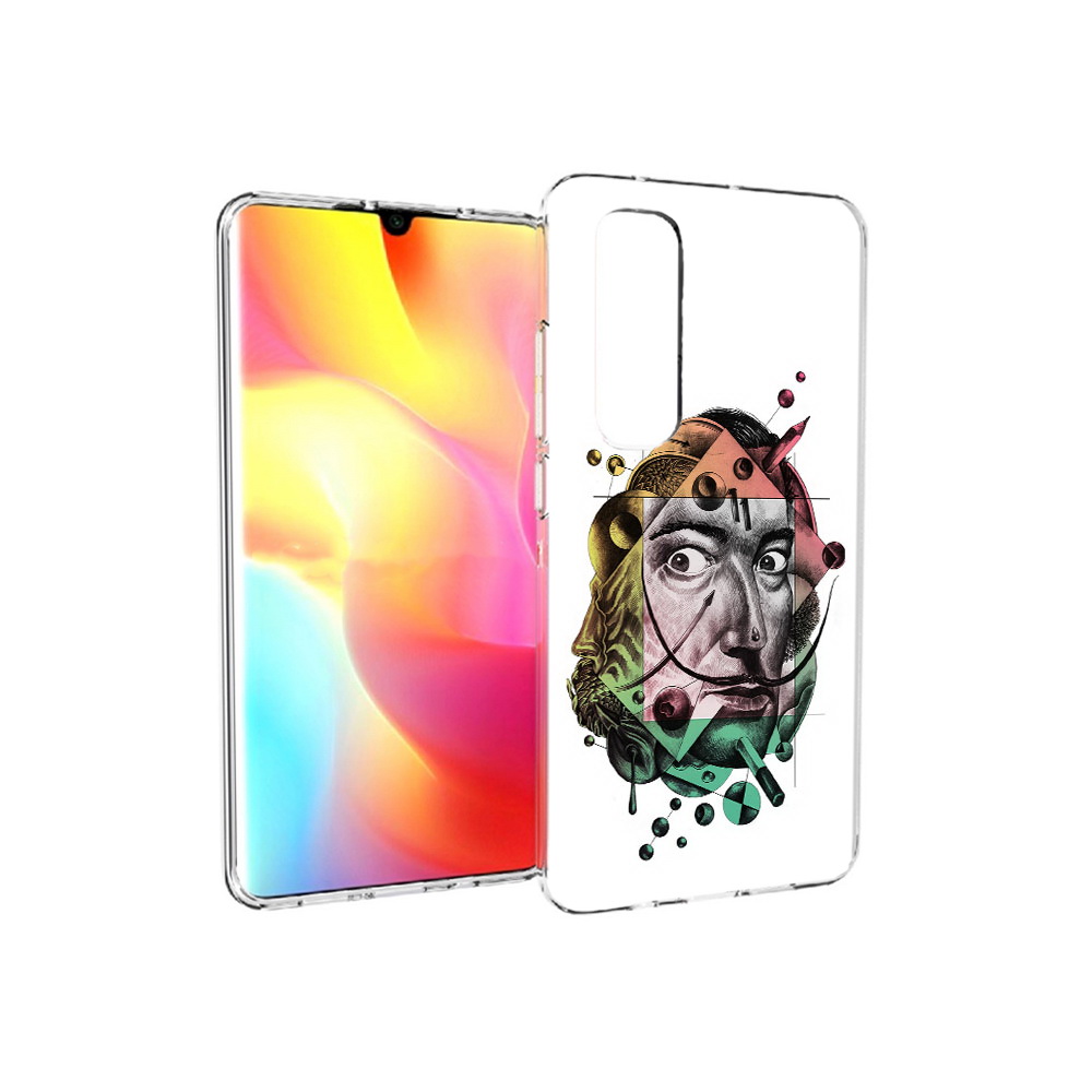 

Чехол MyPads Tocco для Xiaomi Mi Note 10 Lite разноцветное лицо абстракция, Прозрачный, Tocco