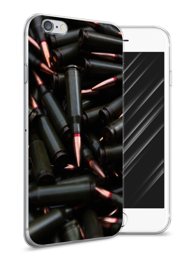 

Чехол Awog на Apple iPhone 6 / Айфон 6 "Пули черные", Разноцветный, 10450-5