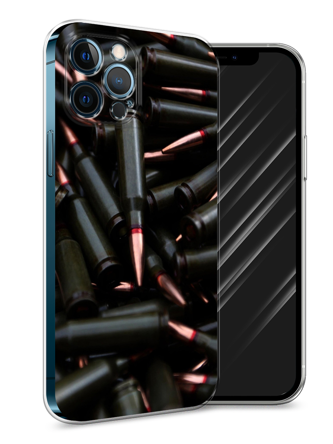

Чехол Awog на Apple iPhone 12 Pro Max / Айфон 12 Pro Max "Пули черные", Разноцветный, 12750-5