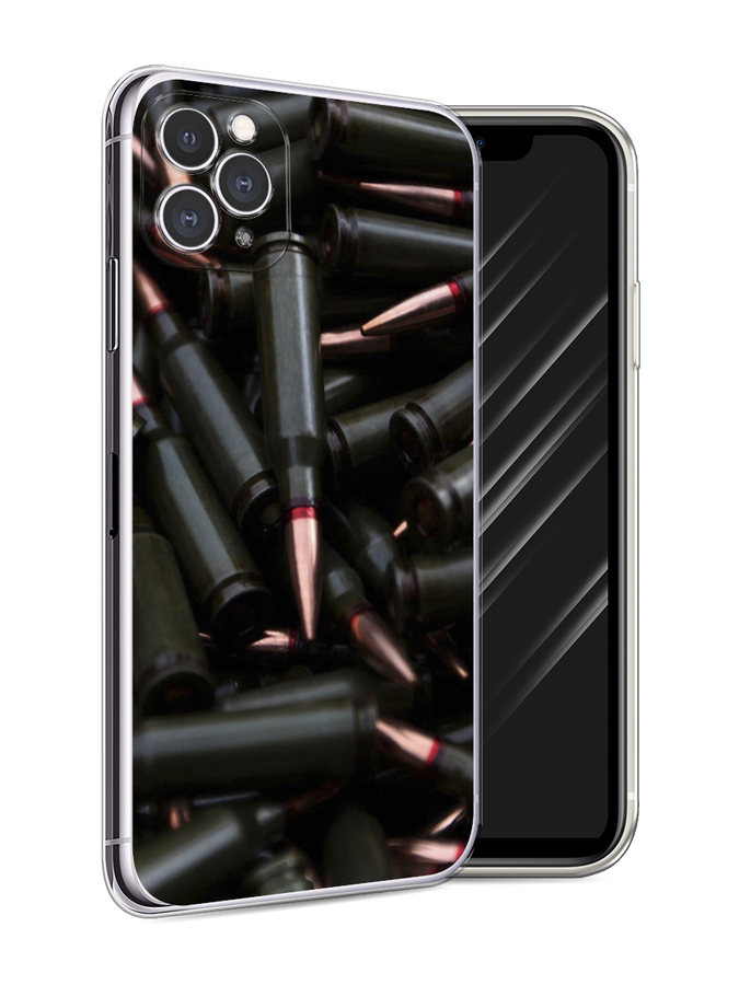 

Чехол Awog на Apple iPhone 11 Pro Max / Айфон 11 Pro Max "Пули черные", Разноцветный, 12250-5