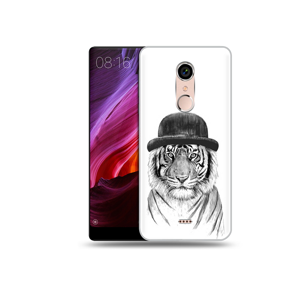 

Чехол MyPads Tocco для BQ 5050 Strike тигр британец, Прозрачный, Tocco