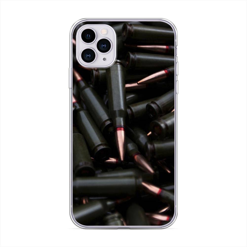 фото Силиконовый чехол "пули черные" на apple iphone 11 pro awog