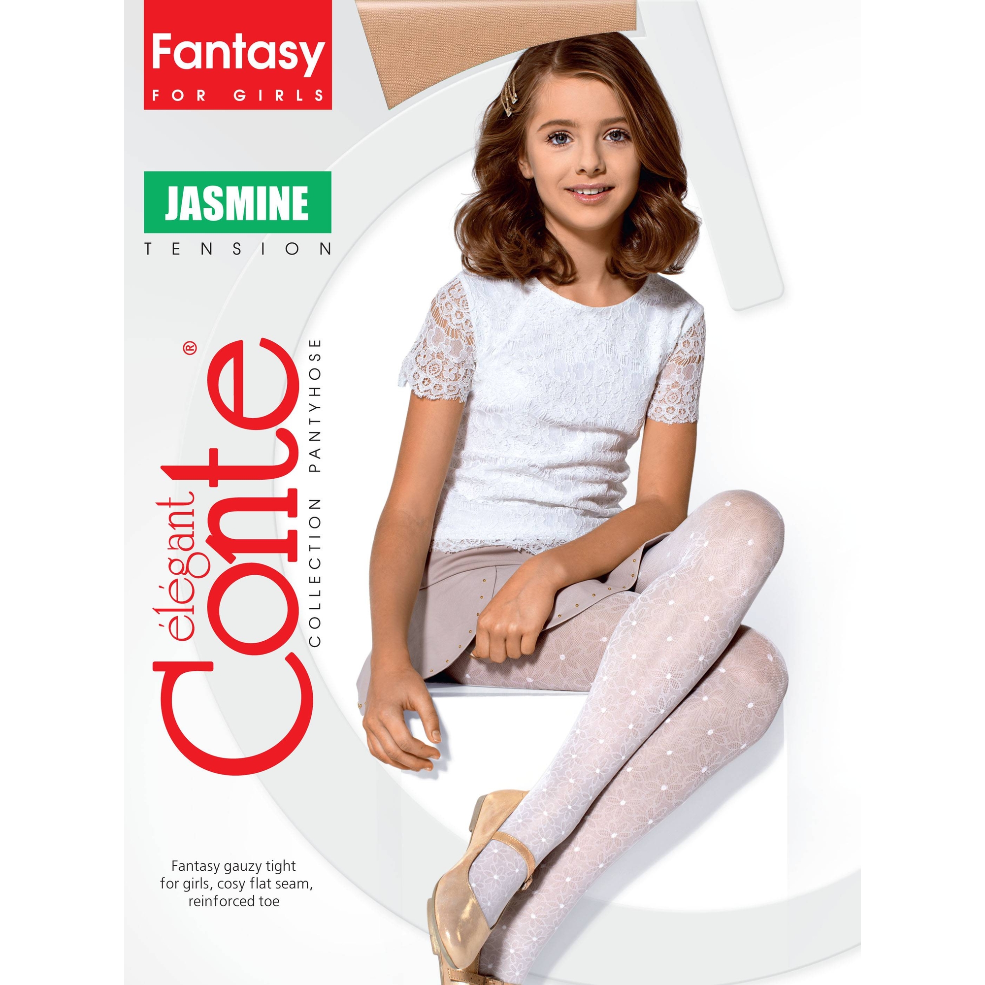 

Колготки детские п\а JASMINE "Conte" 140-146, nero, JASMINE