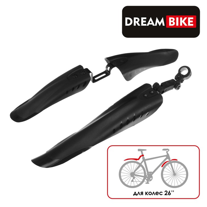 

Dream Bike Набор крыльев 26" XGNB-013, пластик, Черный, XGNB-013