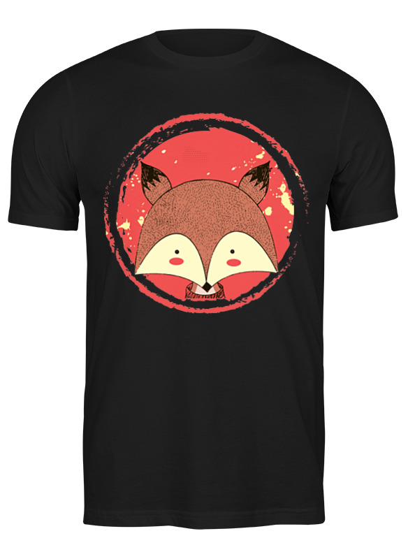 

Футболка мужская Printio Fox here черная XL, Черный, Fox here