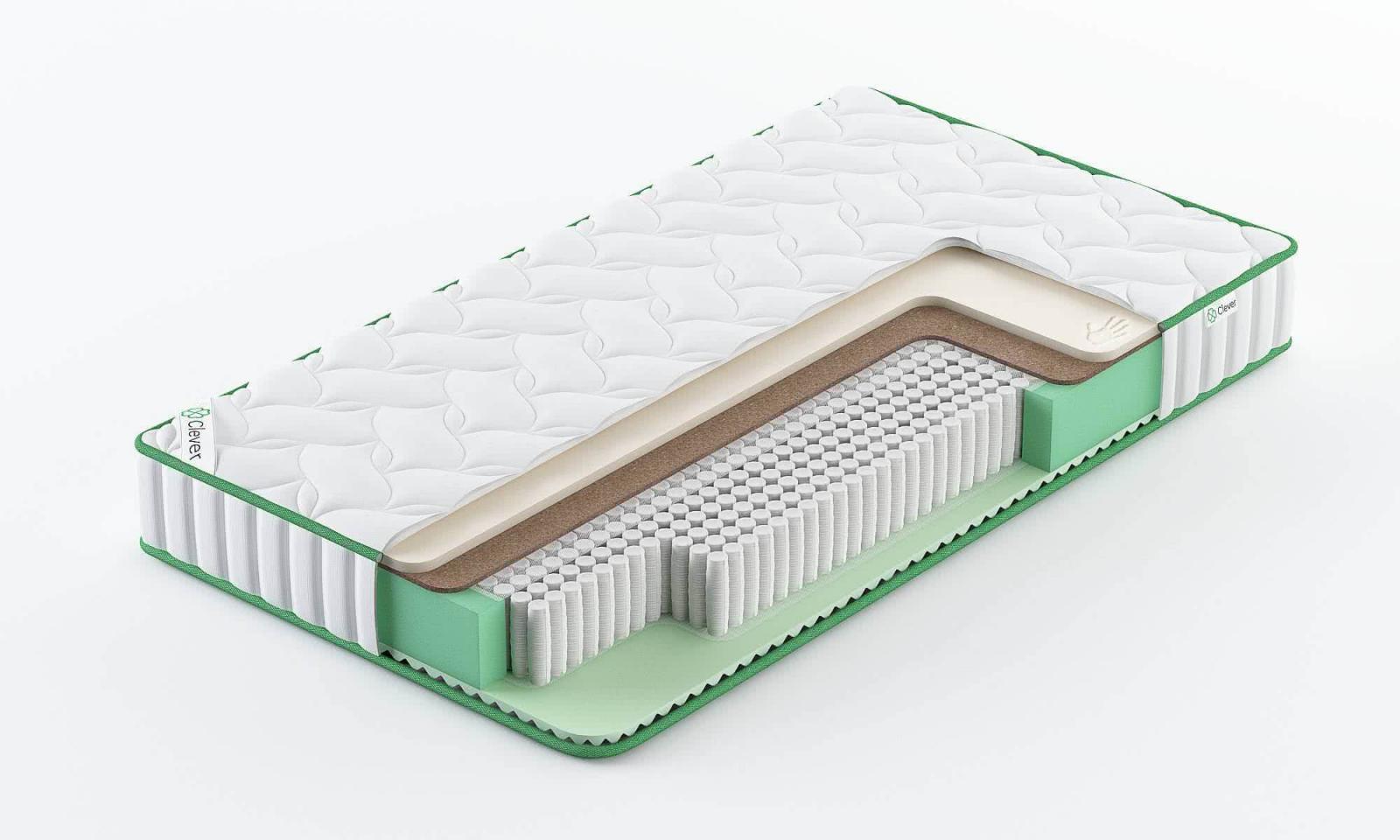 

Матрас Clever Bright Hard S1000 230x205, Белый, Bright Hard S1000