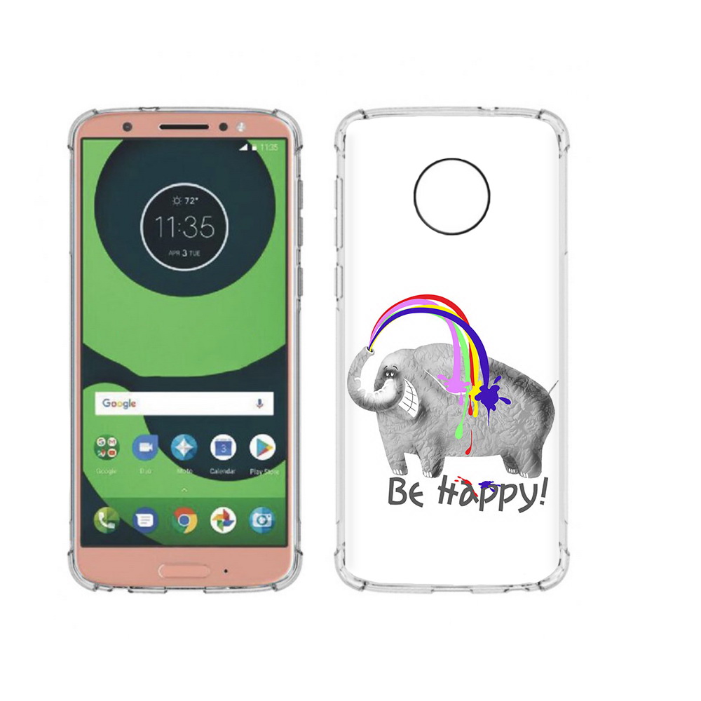 

Чехол MyPads Tocco для Motorola Moto G6 счастливый слон (PT99805.376.632), Прозрачный, Tocco