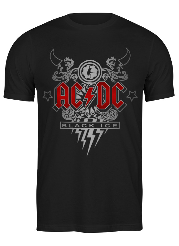 

Футболка мужская Printio Ac/dc. black ice черная M, Ac/dc. black ice