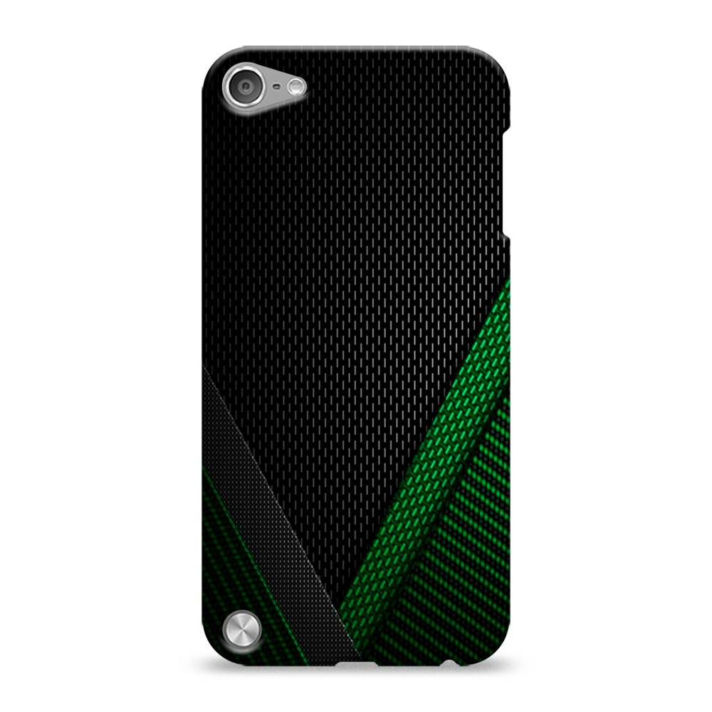 фото Пластиковый чехол "зеленый карбон" на apple ipod touch awog