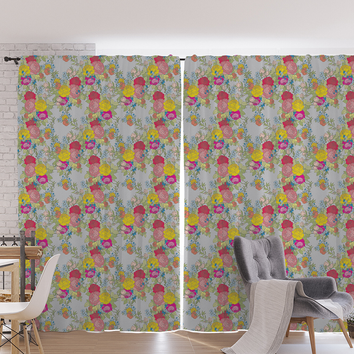 

Шторы под лён JoyArty "Красочные композиции роз", серия Oxford DeLux, 340х265 см, Красочные композиции роз