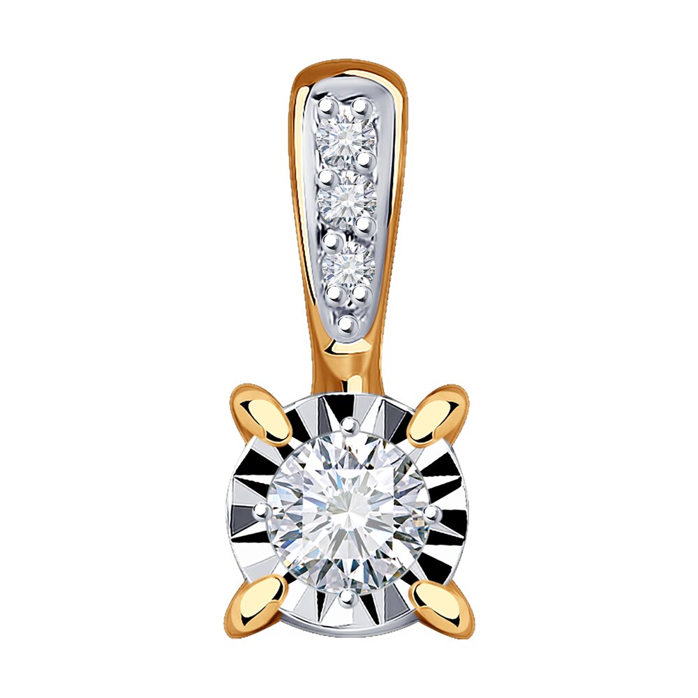 фото Подвеска из золота с бриллиантом diamant 51-230-01755-1