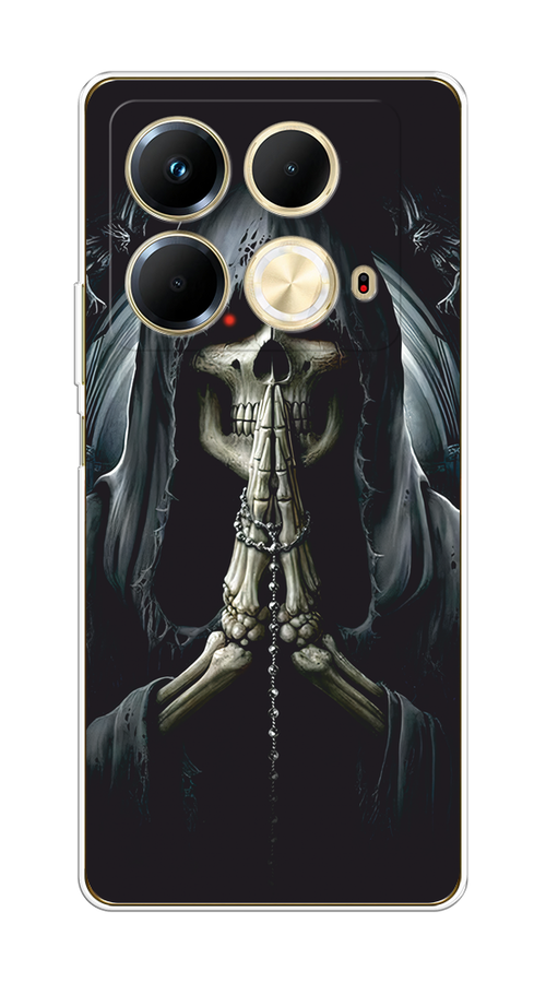 

Чехол на Infinix Note 40 "Молитва", Серый, 3105850-1