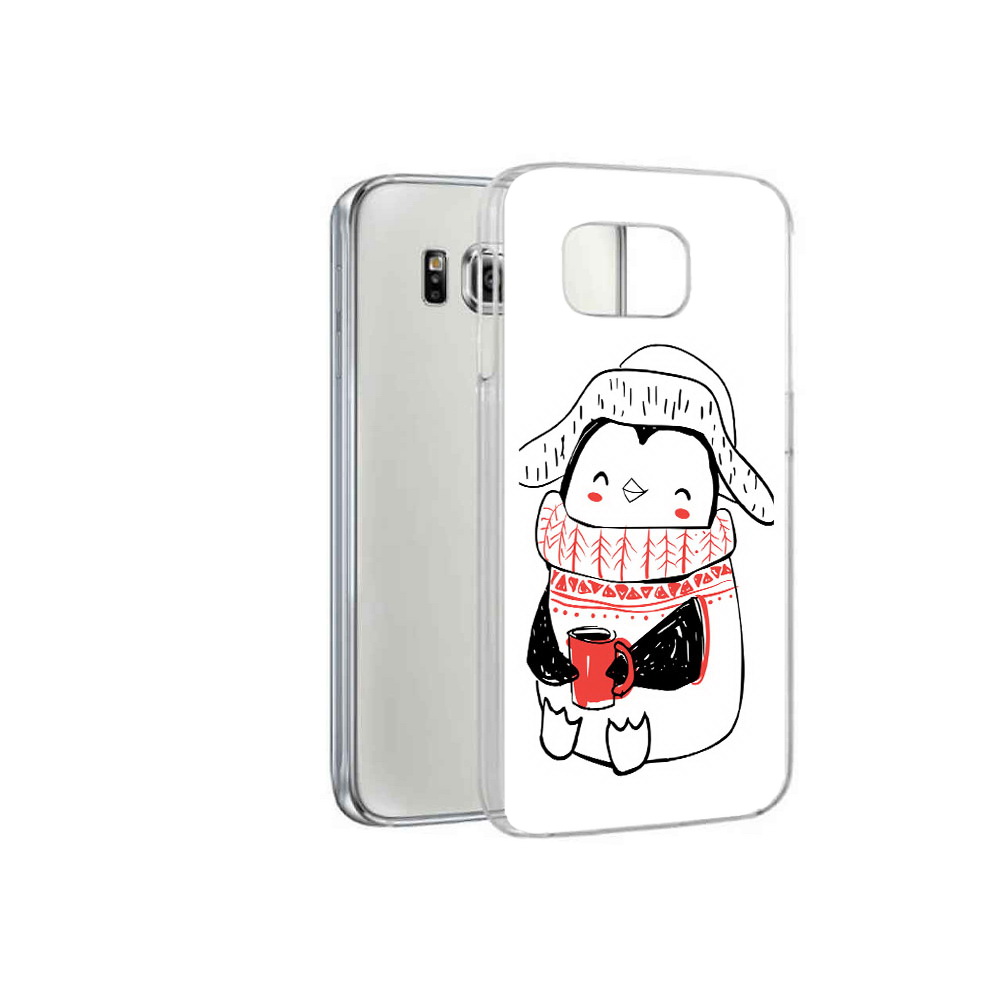 

Чехол MyPads Tocco для Samsung Galaxy S6 Милый пингвин (PT12300.506.115), Прозрачный, Tocco