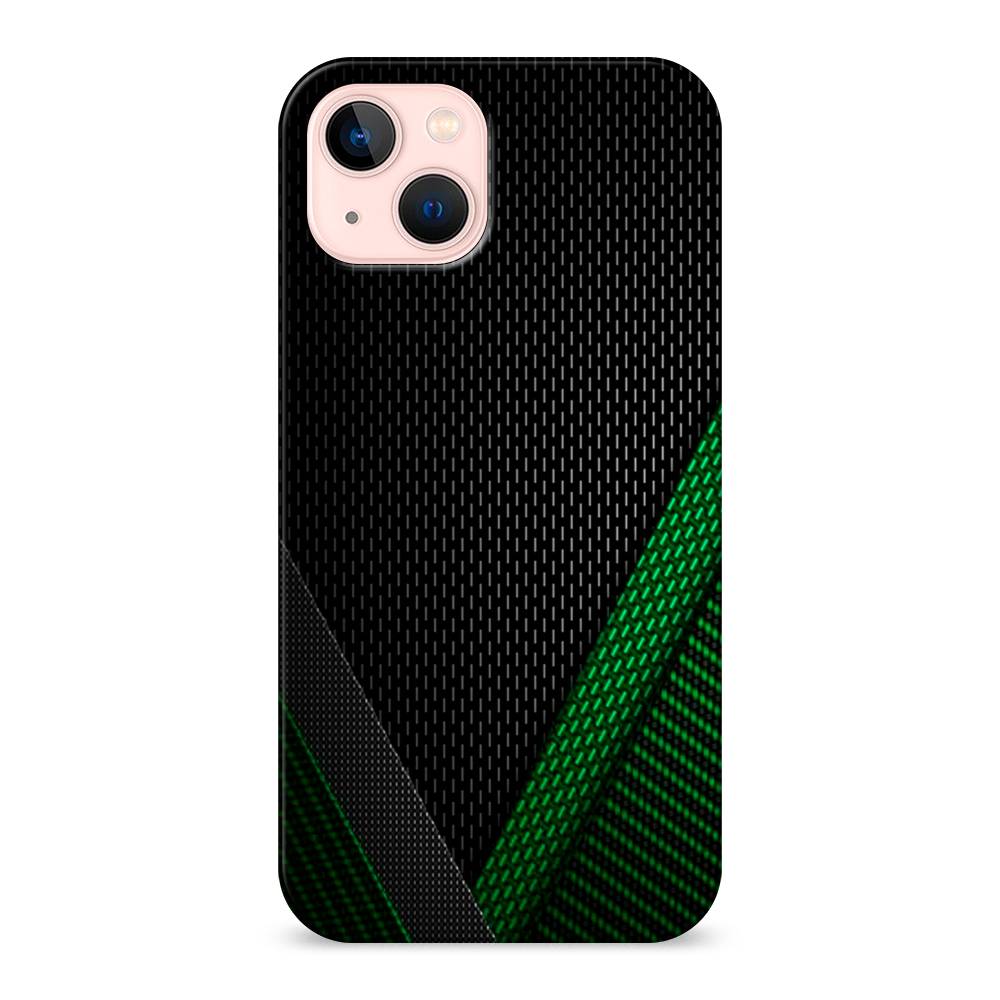 

Пластиковый чехол "Зеленый карбон" на Apple iPhone 13, 14220-2