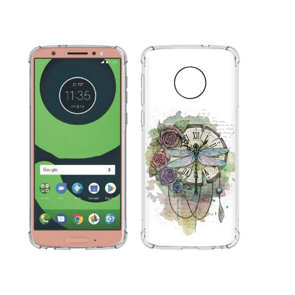 Чехол MyPads Tocco для Motorola Moto G6 старинные часы в цветах (PT99805.376.621)