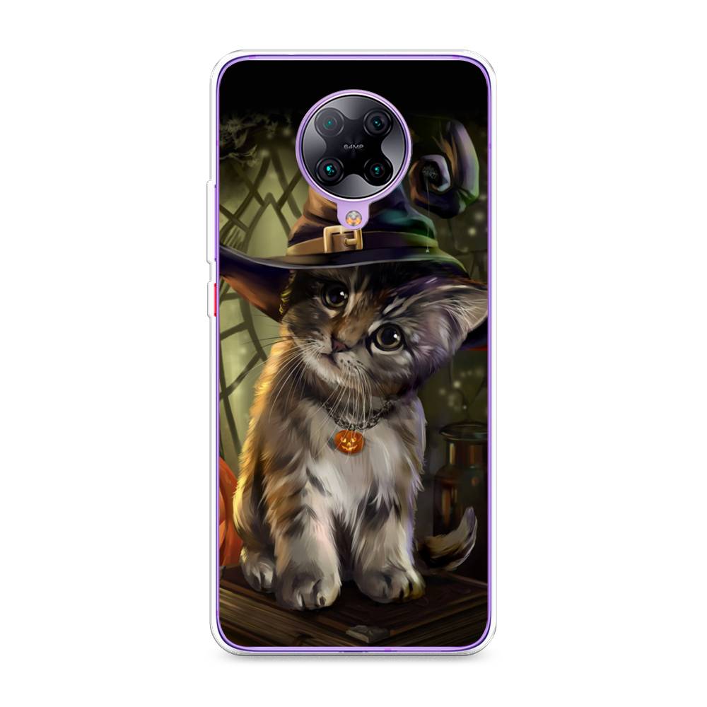 

Чехол Awog на Xiaomi Redmi K30 Pro "Кот на Хэллоуин", Разноцветный, 38850-2