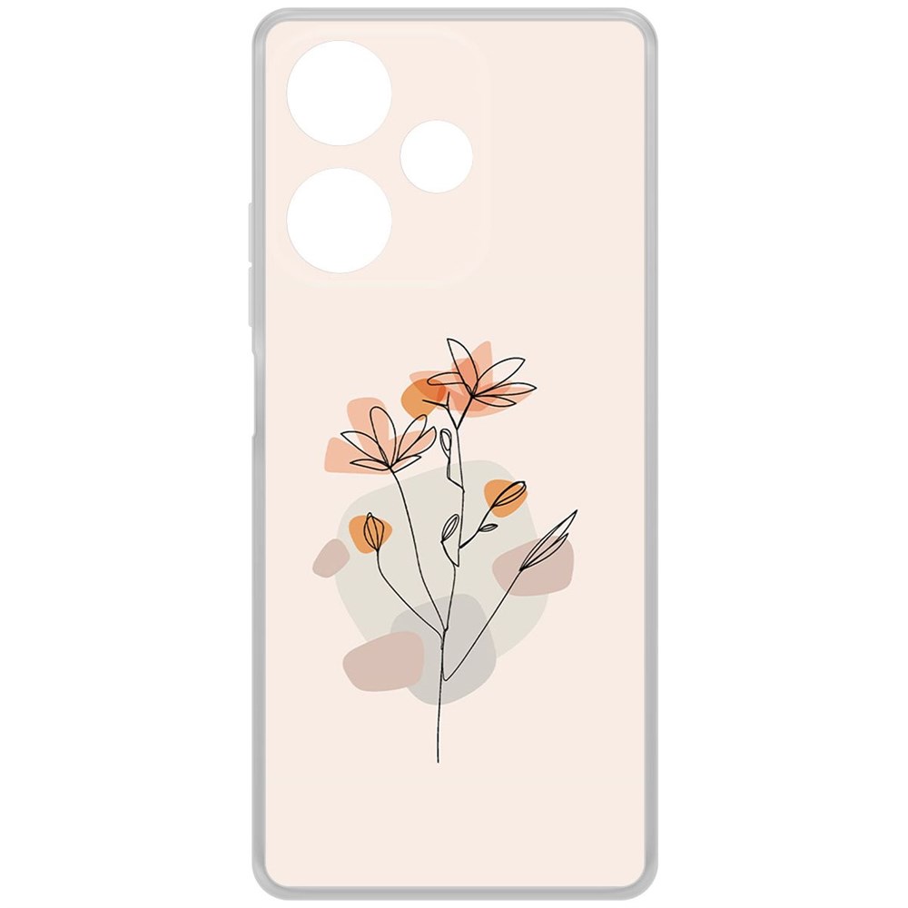 

Чехол-накладка Krutoff Clear Case Ромашки для INFINIX Hot 30, Прозрачный