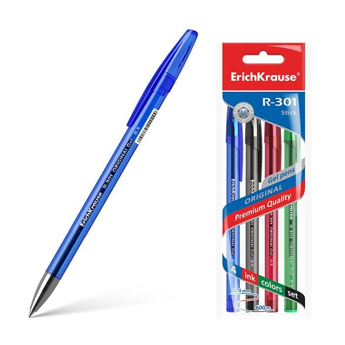 

Набор гелевых ручек Erich Krause R-301 Original Stick (04мм, 4 цвета) 4шт, 24 уп (45157)