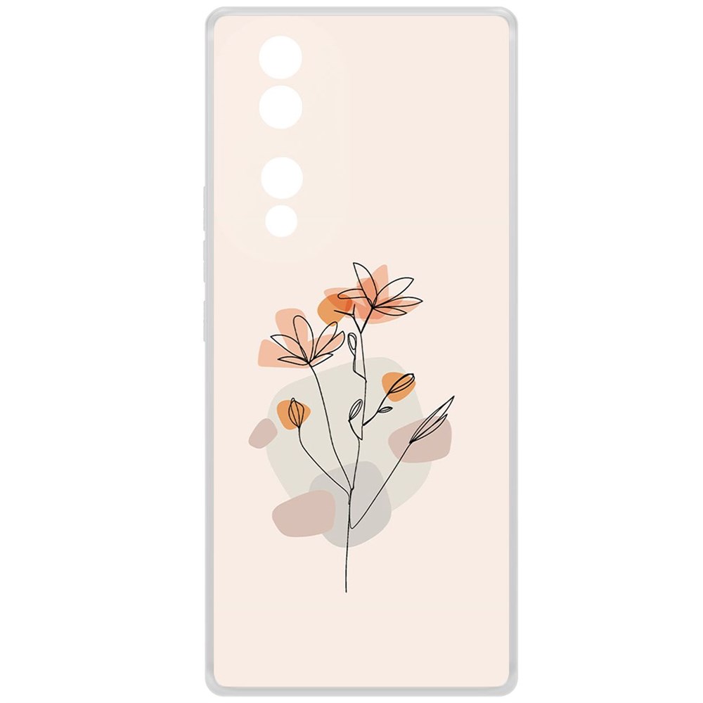 

Чехол-накладка Krutoff Clear Case Ромашки для Honor 70, Прозрачный