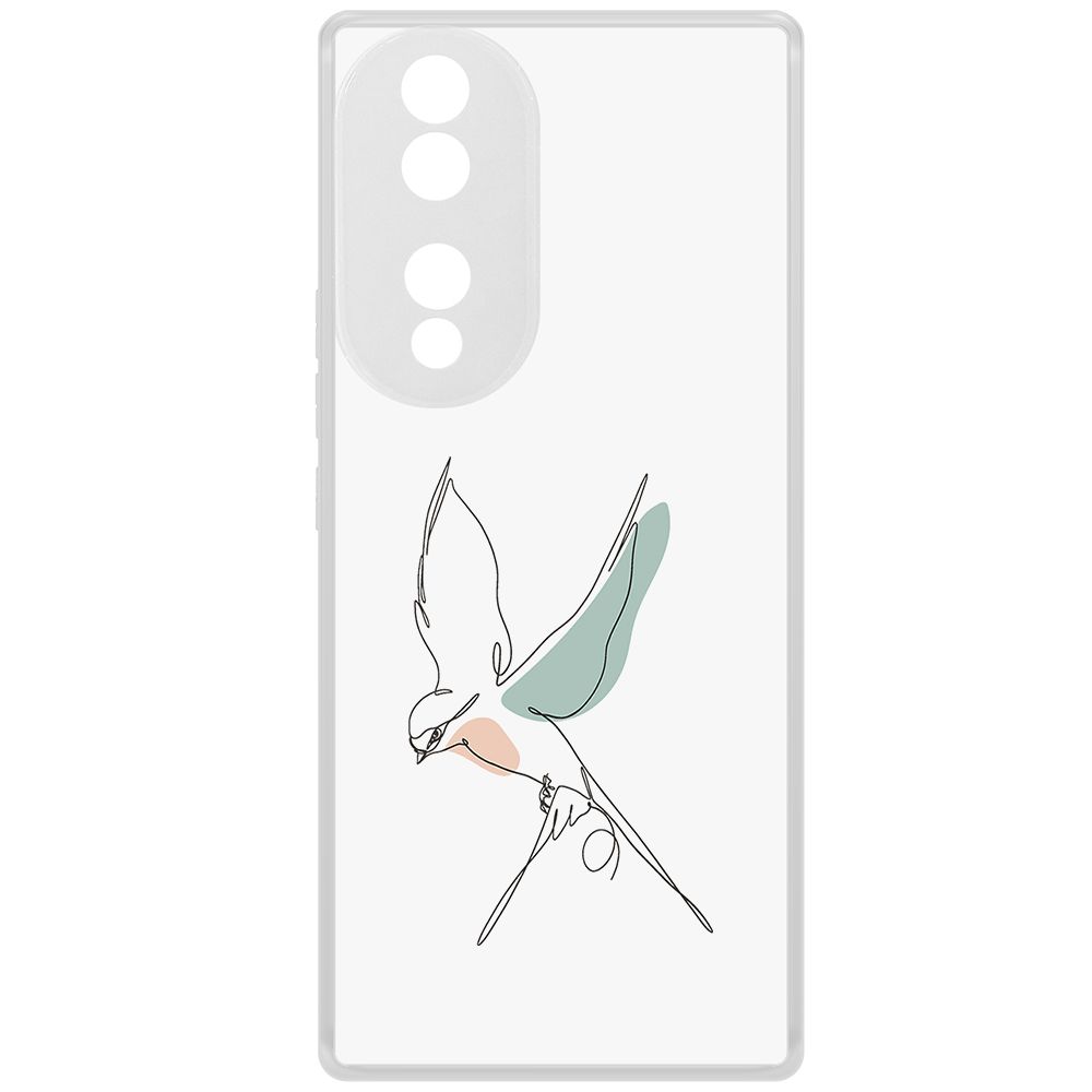 

Чехол-накладка Krutoff Clear Case Полет для Honor 70, Прозрачный