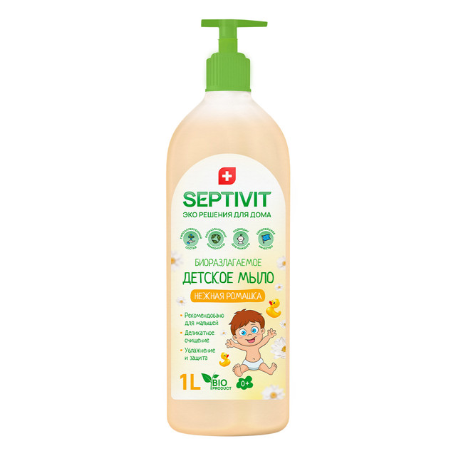 Мыло детское SEPTIVIT Premium Нежная ромашка 1л