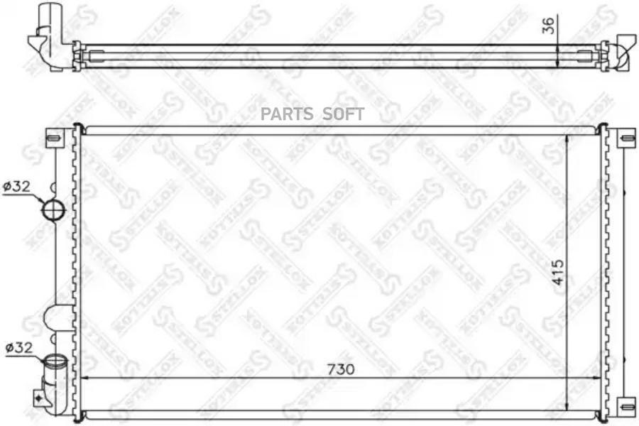 

10-26169-SX_радиатор системы охлаждения! Renault Master, Opel Movano 2.5-3.0DC/DTi 03>