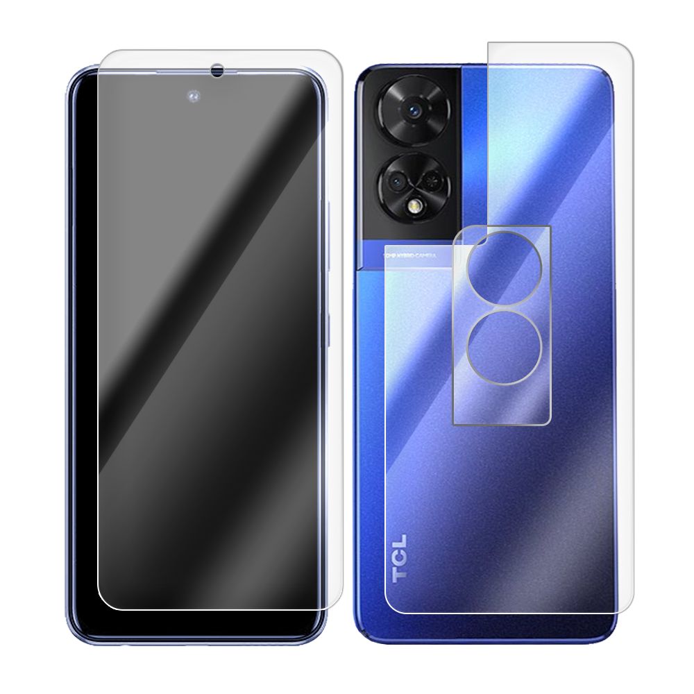 

Комплект из защитных гибридных стекол Krutoff для TCL 50 5G перед/зад/камера