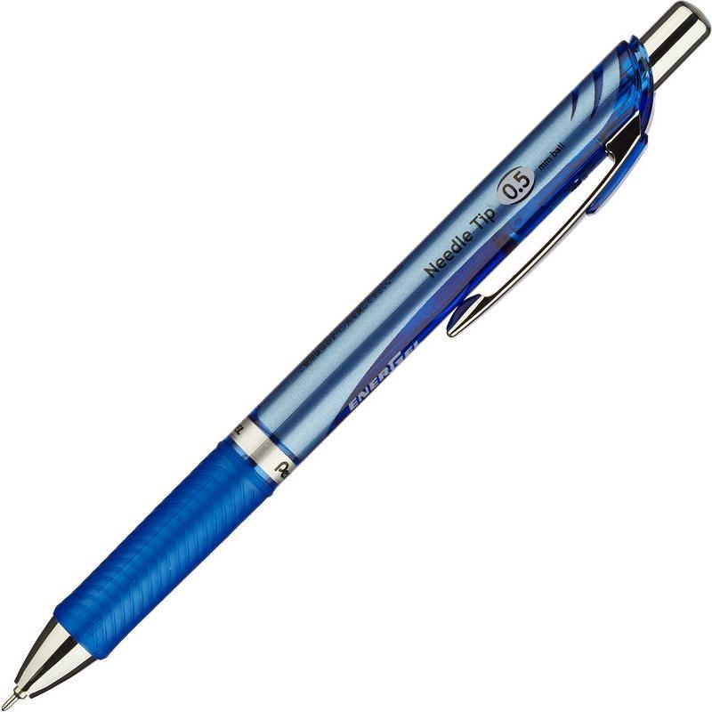 

Ручка гелевая автоматическая Pentel EnerGel (0,3мм, синий, с упертонкое письмо) 12шт