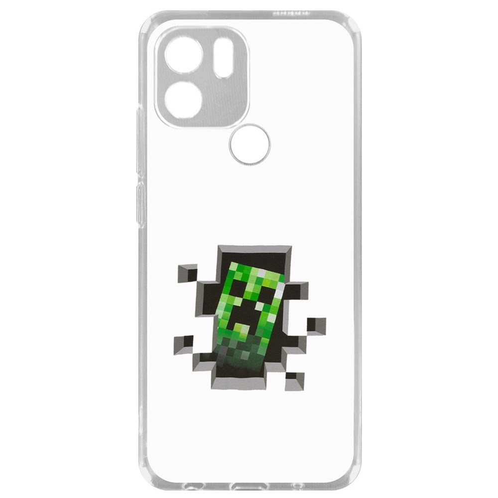 

Чехол-накладка Krutoff Clear Case Minecraft-Крипер для Xiaomi Redmi A2+, Прозрачный